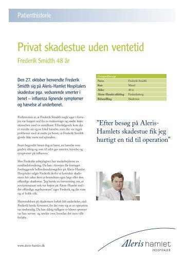 Privat skadestue uden ventetid - Aleris