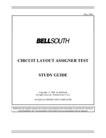 CIRCUIT LAYOUT ASSIGNER TEST STUDY GUIDE