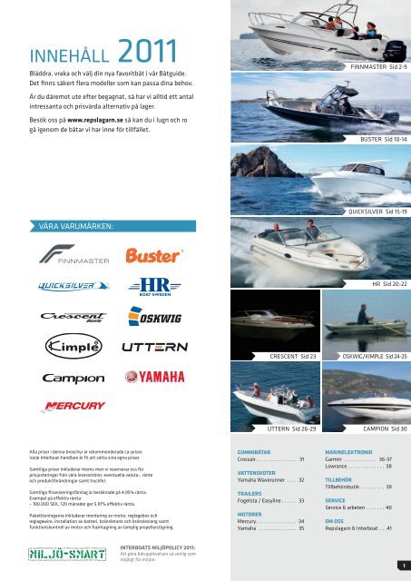 båtar | motorer | paketlösningar | 2011 - Gula Sidorna