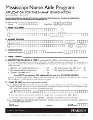 Nurse Aide Registry Renewal Form - Pearson VUE