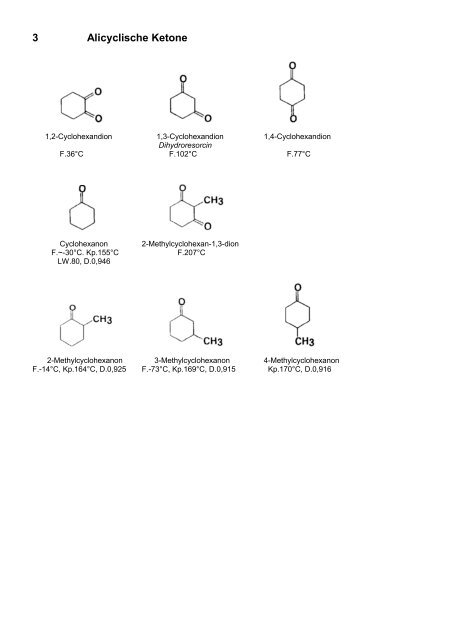 Ketone 1 Aliphatische und araliphatische Ketone - Aklimex.de