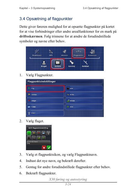 Føring og autostyring X30 - Konsollen Instruktionsbog - Topcon ...