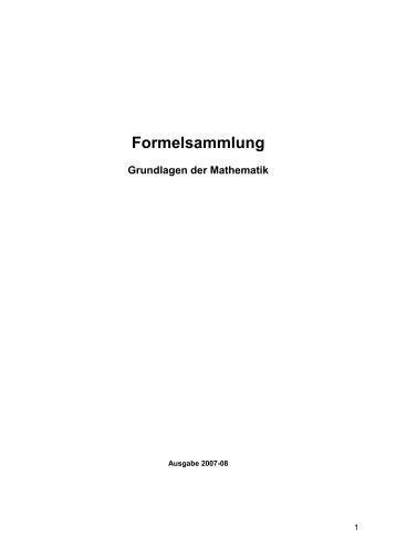 Formelsammlung Mathematik-Grundlagen - Aklimex.de