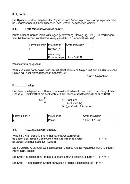 Grundlagen der Mechanik - Aklimex.de