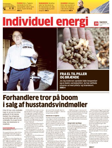 forhandlere tror på boom i salg af husstandsvindmøller - LiveBook