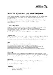 NMCU: Noen råd og tips ved kjøp av motorsykkel