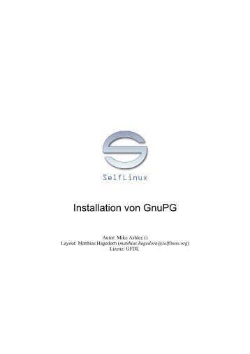 1 Anhang C Installation von GnuPG