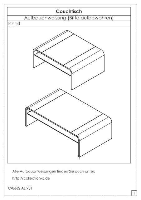 CUBIC 3 Montageanleitung-Couchtisch