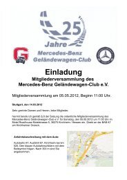 Tagesordnung - Mercedes-Benz Geländewagen-Club eV