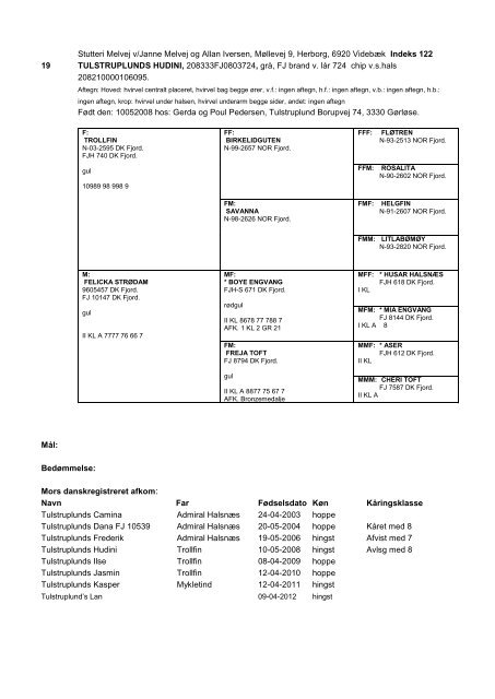 Katalog hingstek.+championat - Fjordhesten Danmark