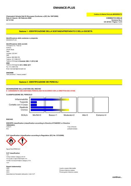 Chemwatch MSDS Print - Dry Treat