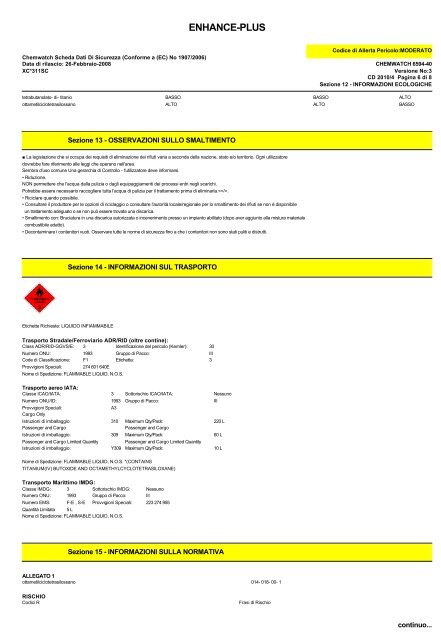 Chemwatch MSDS Print - Dry Treat