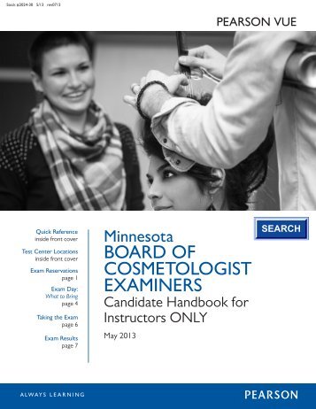 BOARD OF COSMETOLOGIST EXAMINERS - Pearson VUE