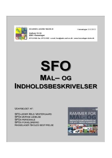 Mål- og indholdsbeskrivelser for SFO - Hasselager Skole