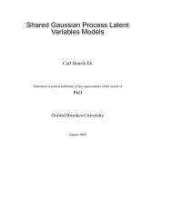 Shared Gaussian Process Latent Variables Models - Oxford Brookes ...