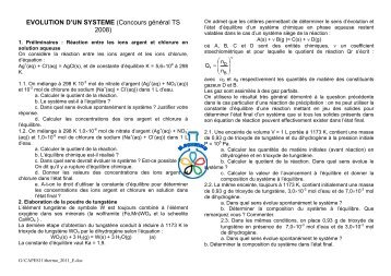 Polycopié de thermodynamique chimique