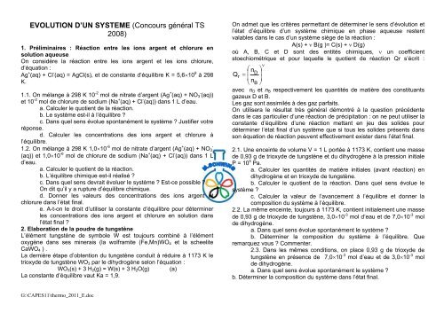 Polycopié de thermodynamique chimique