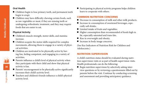 POCKET GUIDE - Bright Futures - American Academy of Pediatrics