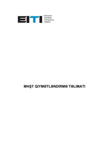mhşt qıymətləndırmə təlımatı - EITI