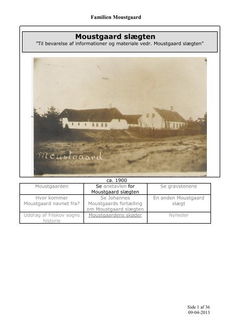 Moustgaard slægten