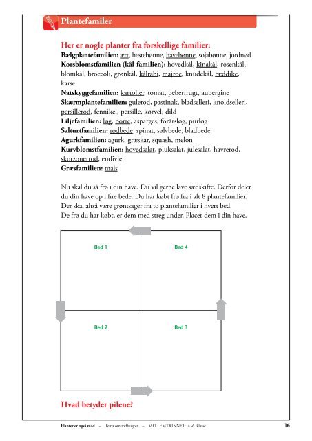 Mellemtrinnet: Grøntsager/GULERØDDER (lærer+elev+opgaver)