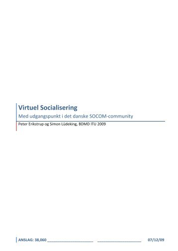 Virtuel Socialisering