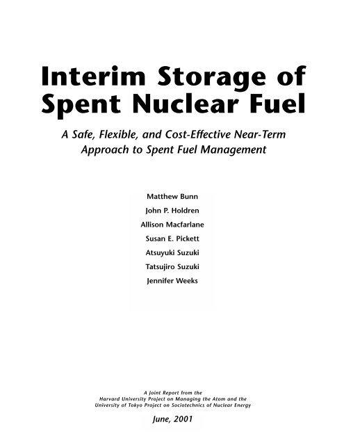 Interim Storage of Spent Nuclear Fuel - Woods Hole Research Center