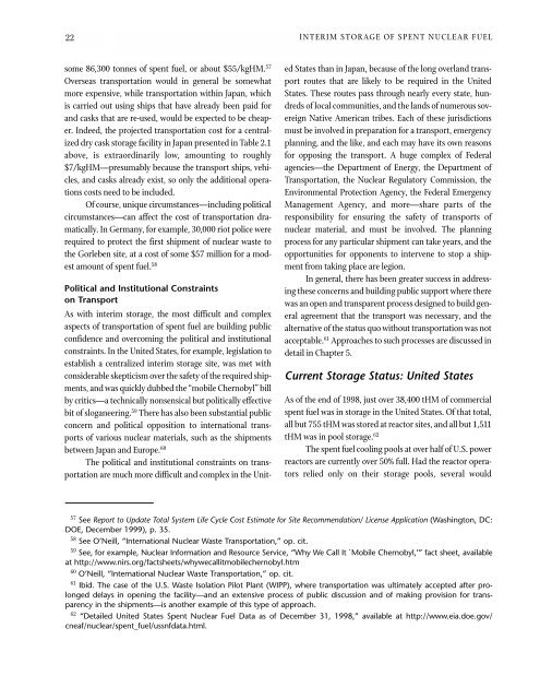 Interim Storage of Spent Nuclear Fuel - Woods Hole Research Center