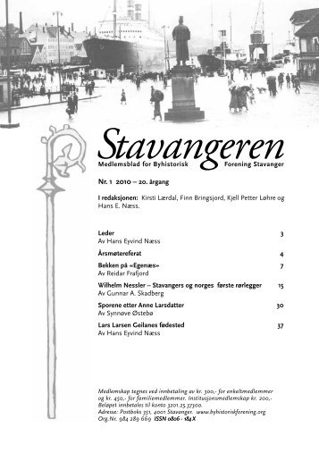 Stavangeren nr. 1-2010.pdf - Byhistorisk forening