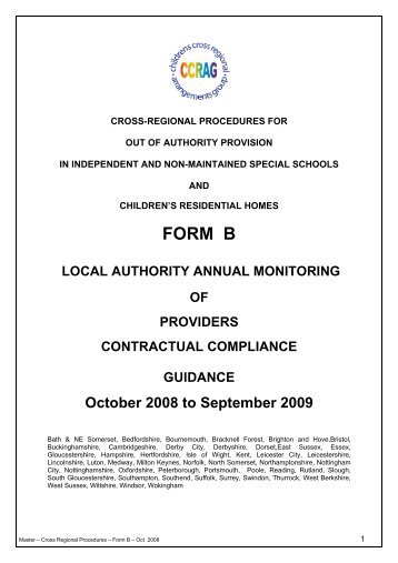 Form B Documentation - Lincolnshire Family Services Directory