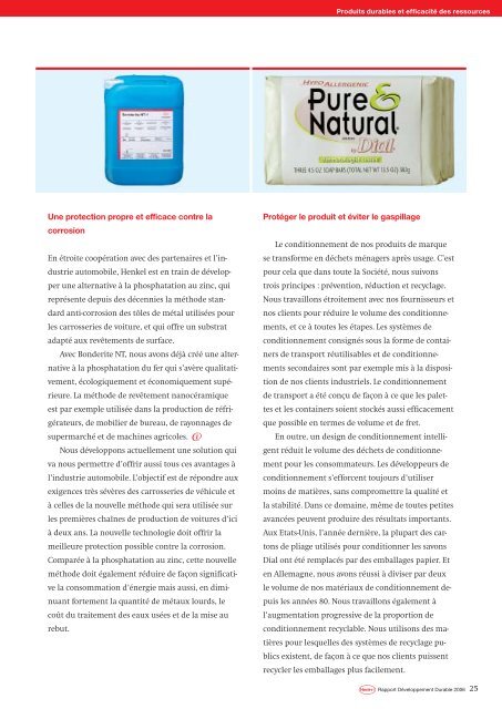 Rapport Développement Durable 2006 - Henkel