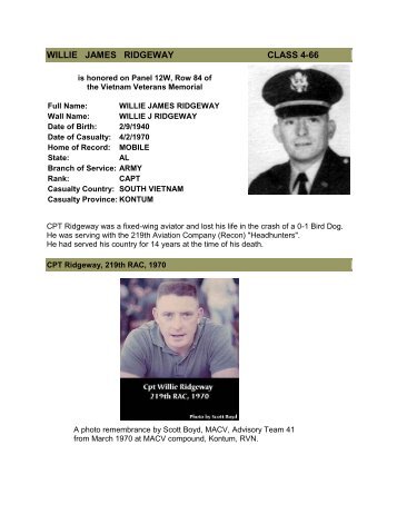 CPT Willie James Ridgeway