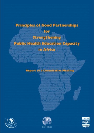 Principles of Good Partnerships for Strengthening Public Health ...