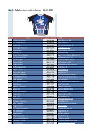 Næsby Cykelmotion medlemsliste pr . 01-03-2011