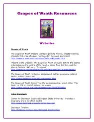 Grapes of Wrath Resources