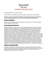 Physician Assistant AFSC 42G3 **CLOSEOUT DATE - Delaware ...