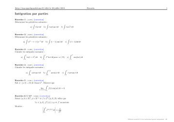 Intégration par parties