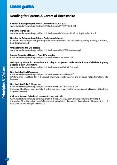 Principles & Values of working with children and young peopl