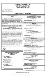 Publication ballot general election november 6, 2012 lee county