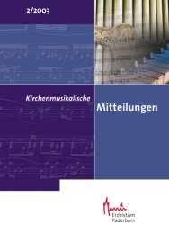 Chormusik der Kölner Schule - Kirchenmusik im Erzbistum Paderborn