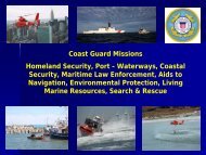 Coast Guard Missions Homeland Security, Port - Waterways ...