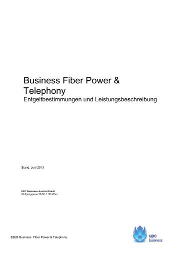 EBLB Business Fiber Power & Telephony - UPC Business