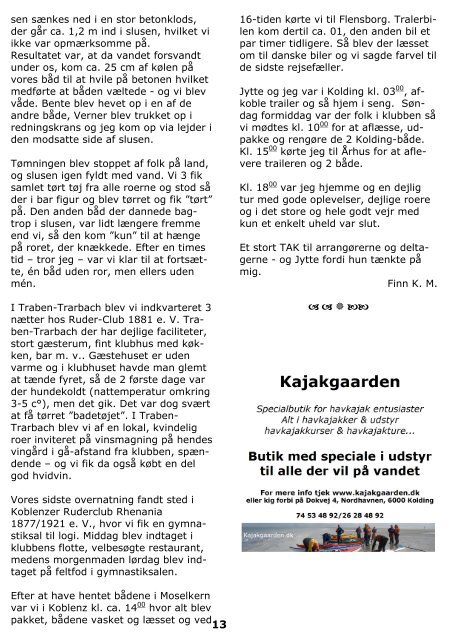 Klubblad nr. 1 – januar/februar – 28 årgang - Kolding Roklubberne