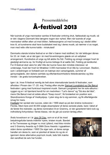 Å-festival 2013 - SdrFelding.dk