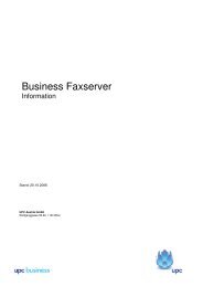 Business Faxserver - UPC Business