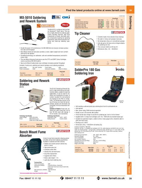 Development Tools Focus Test & Measurement - Farnell