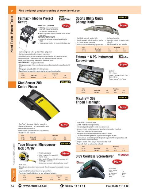 Development Tools Focus Test & Measurement - Farnell