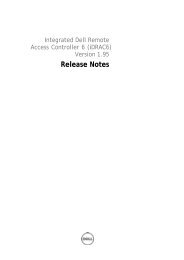 (iDRAC6) Version 1.95 Release Notes - Dell