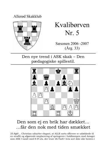 Kvalibørven Nr. 5 - Allerød Skakklub