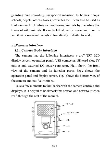 8 MP Game Camera with Preview User Manual - Explore Scientific